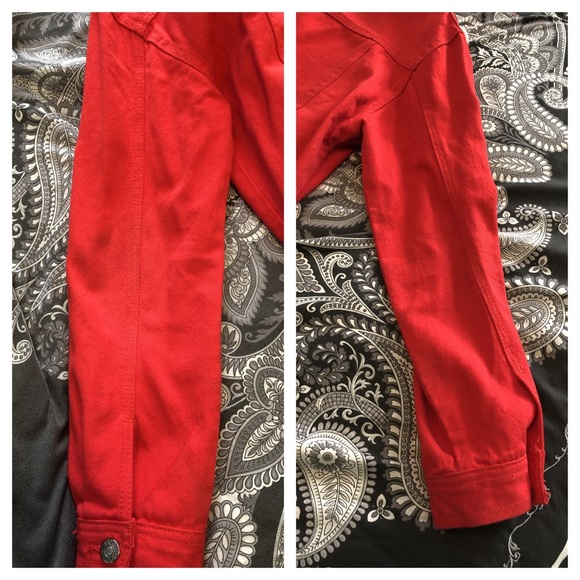 Stephanie Eyelet Lace-Up Oversized Denim Jacket - Picture 7 of 8